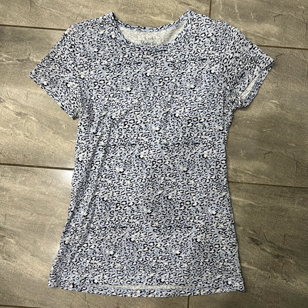J Crew XS leopard short sleeve
